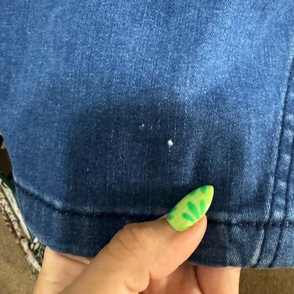 We the Free Notched Diagonal Snap & Wrap Denim Mini Skirt size 10 - Picture 6 of 9